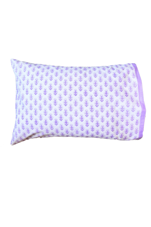 Náni Standard Pillowcases in Provence Booti Lavenders, Set of 2 - Organic Cotton