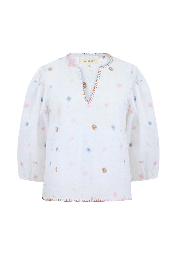 Clio Blouse in Broderie Anglaise
