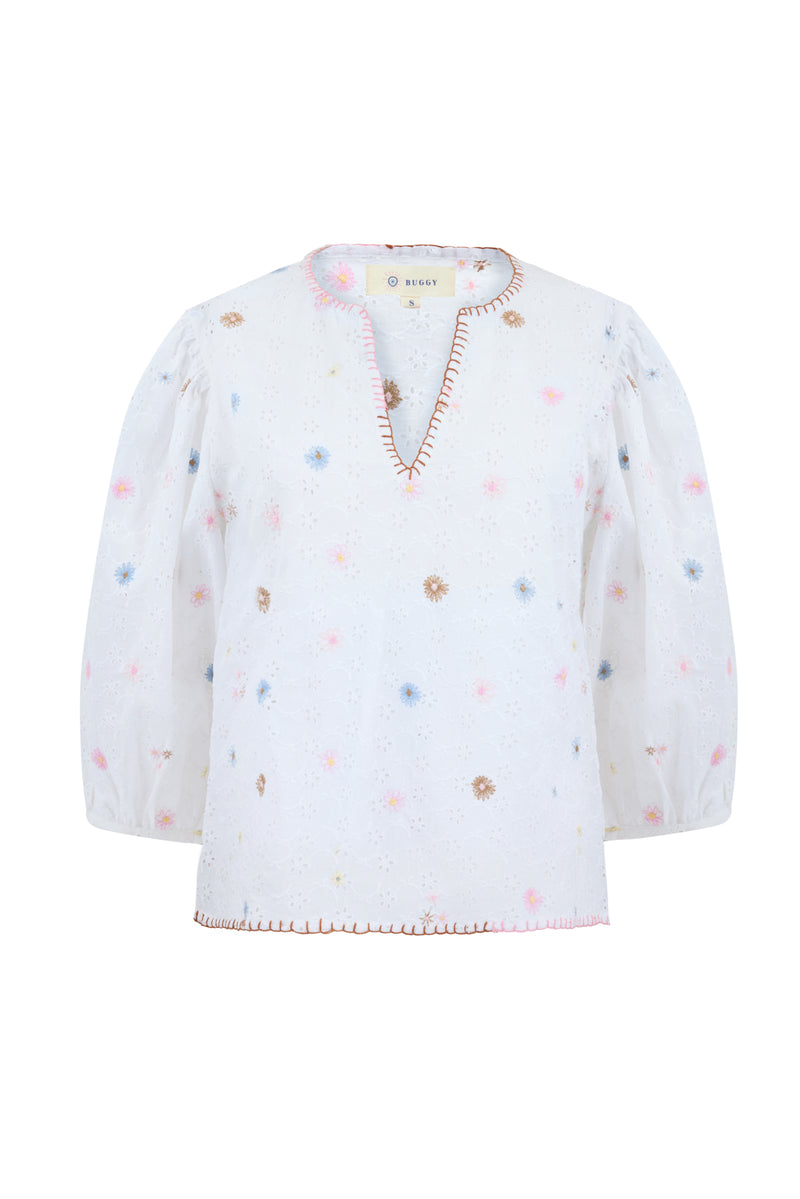 Clio Blouse in Broderie Anglaise