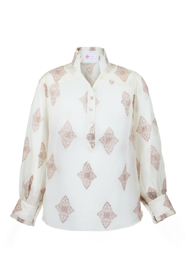 Zoe Blouse in Paisley Silk Cotton