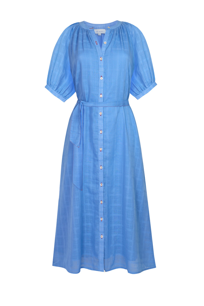 Maia Dress in Provence Blue