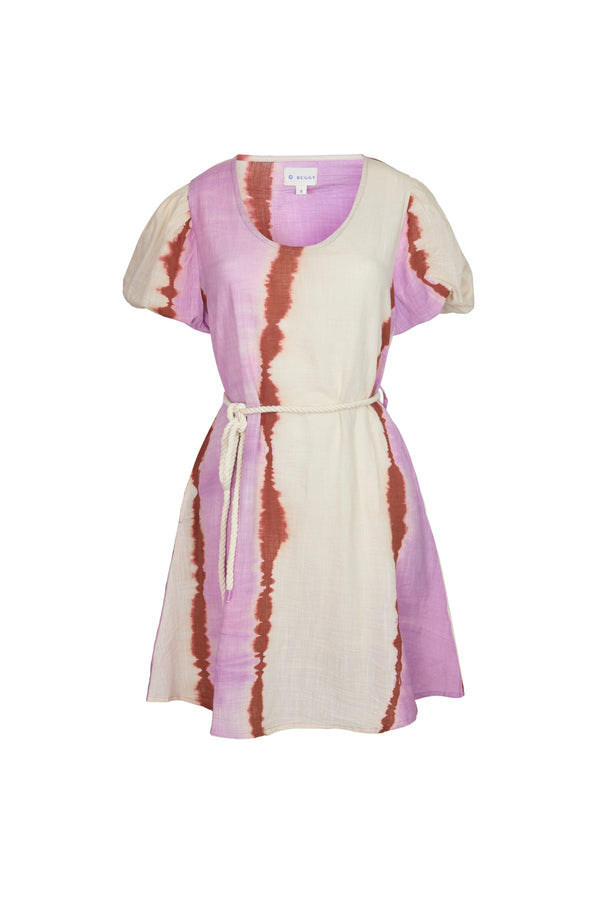 Phoebe Dress in Lehariya Tiedye