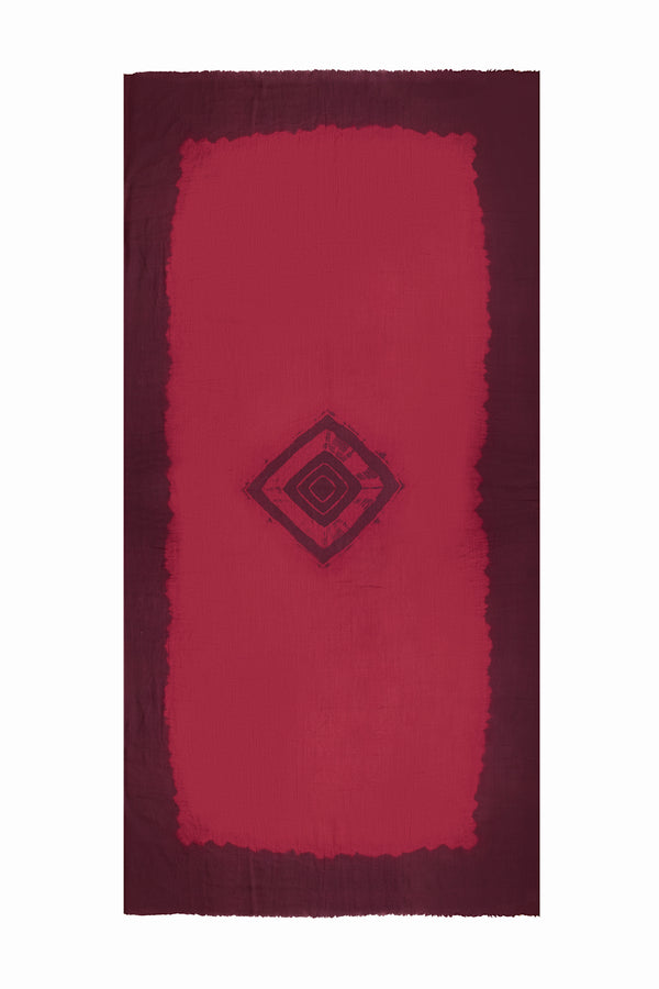 Evil Eye Pashmina in Burgundy