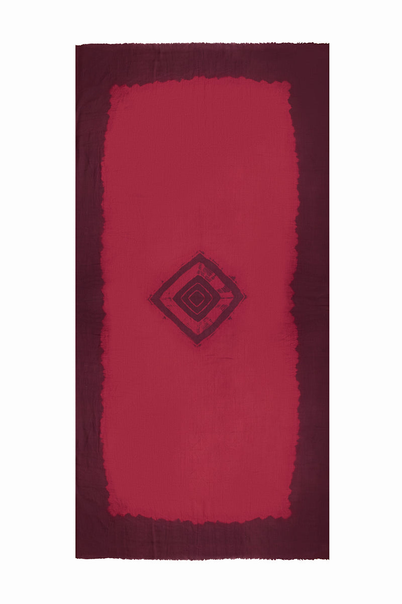 Evil Eye Pashmina in Burgundy