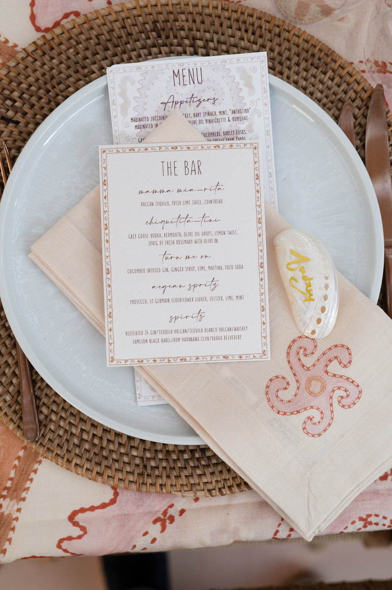 Starfish Napkins Salt Rose Sand, Set of 4
