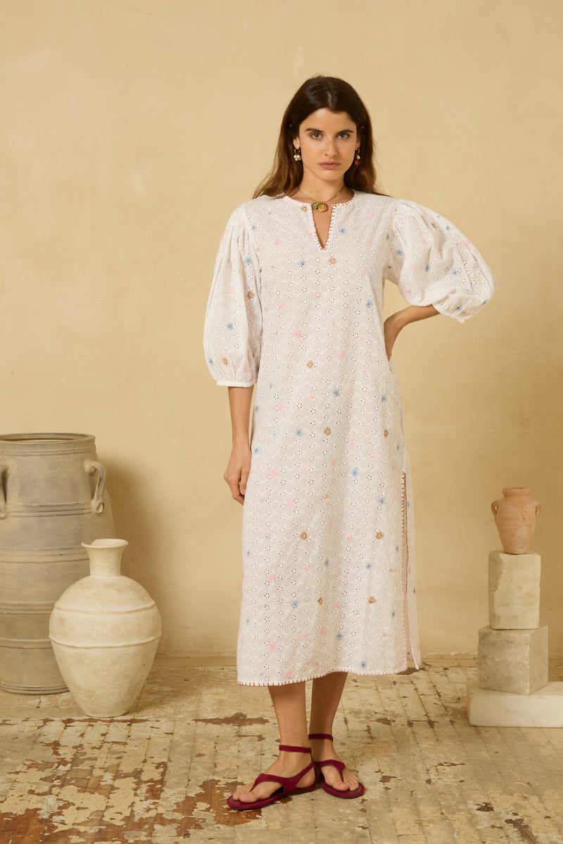 Clio Dress in Broderie Anglaise