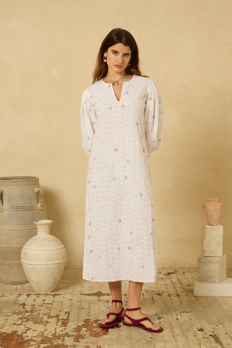 Clio Dress in Broderie Anglaise