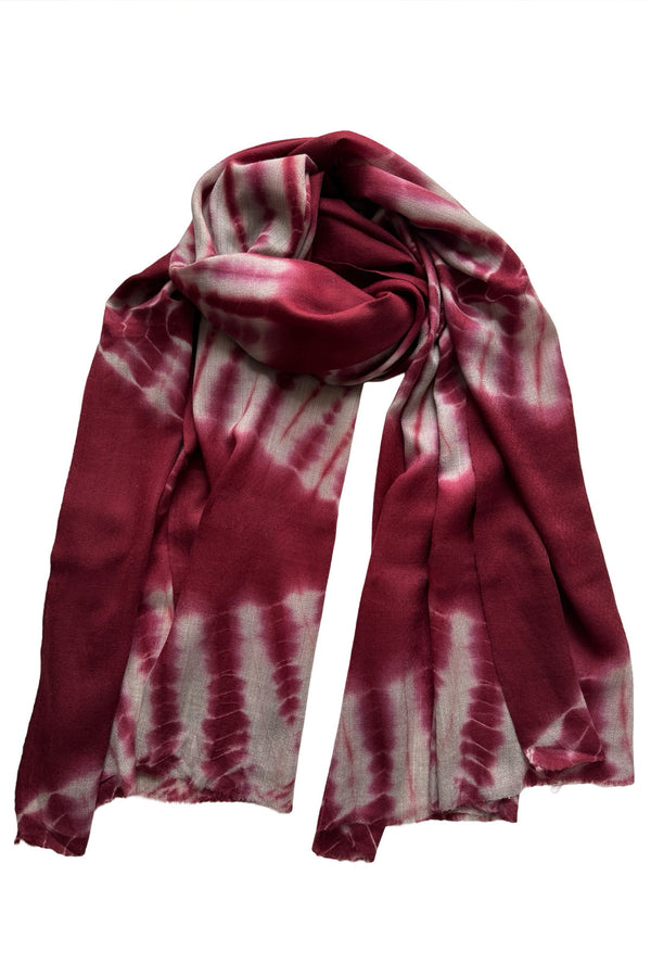 Diamond Hand Dyed Pashmina - Merlot