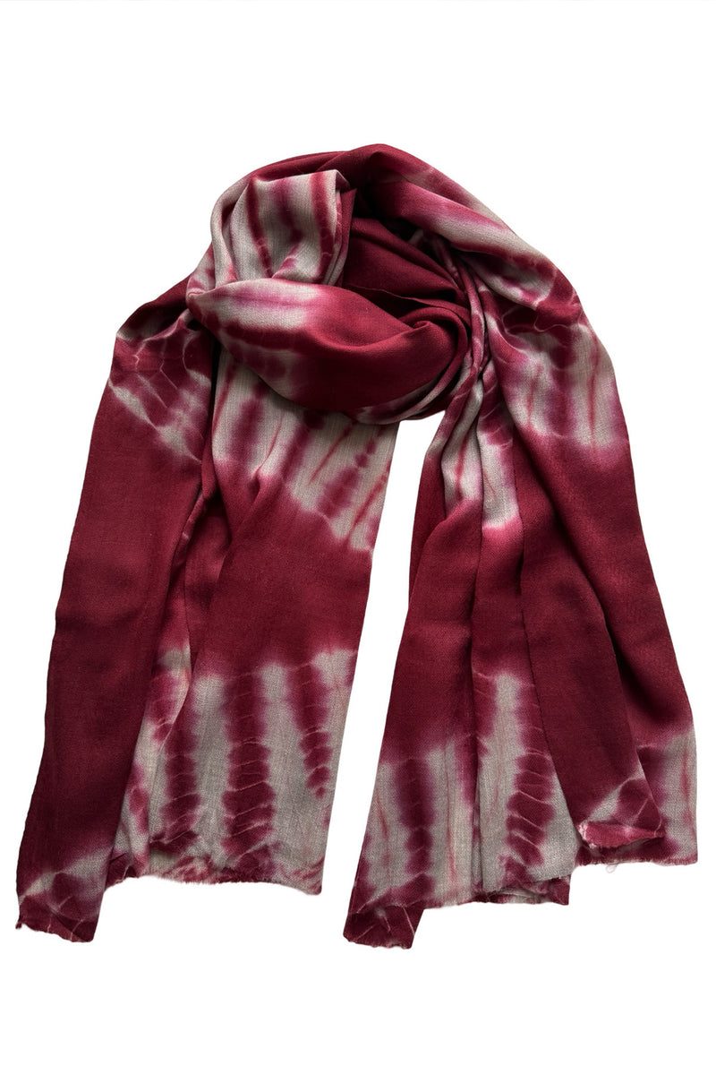 Diamond Hand Dyed Pashmina - Merlot