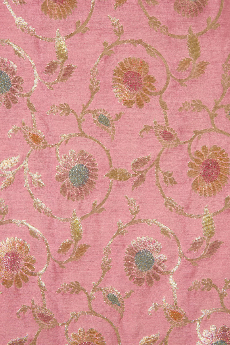 Fête Feather Dress in Pink Varanasi