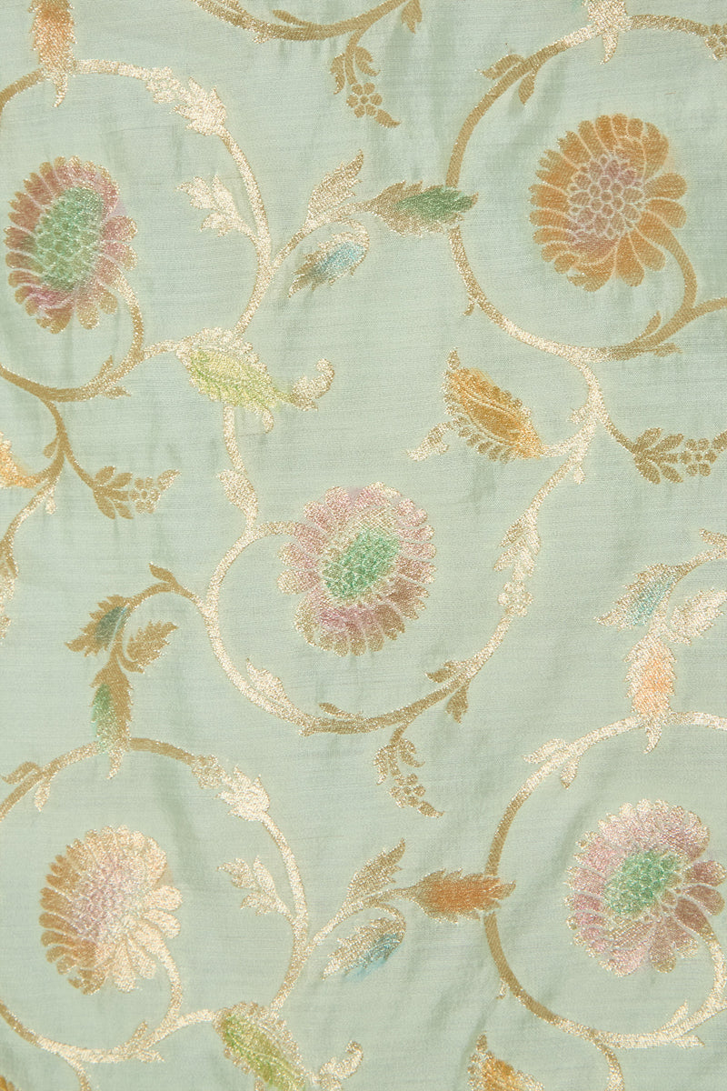 Fête Feather Dress in Seafoam Varanasi