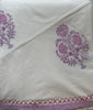 Modern Floral TABLECLOTH with Wide Border in Lavenders - MORE SIZES