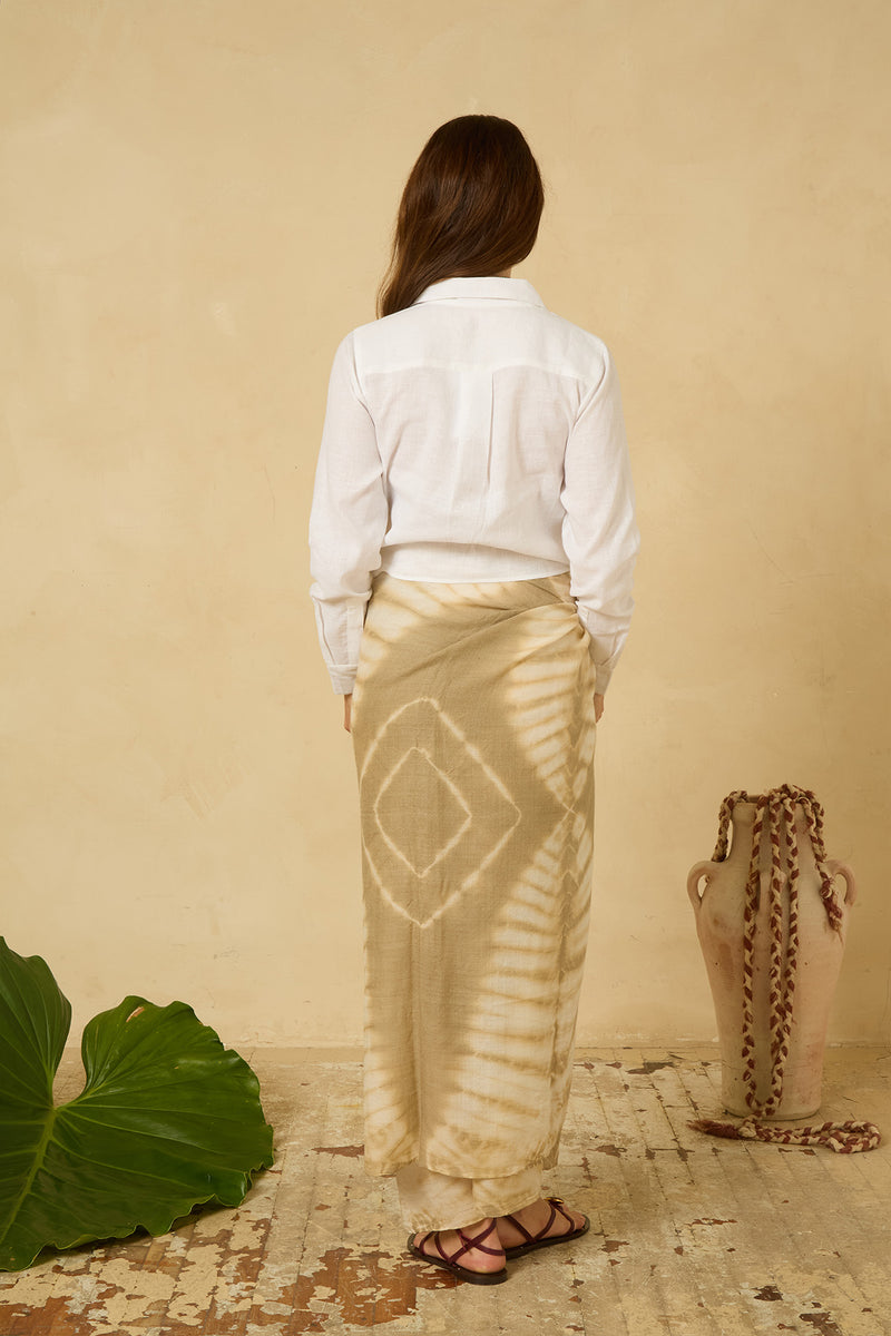 Linen Tie Shirt in White