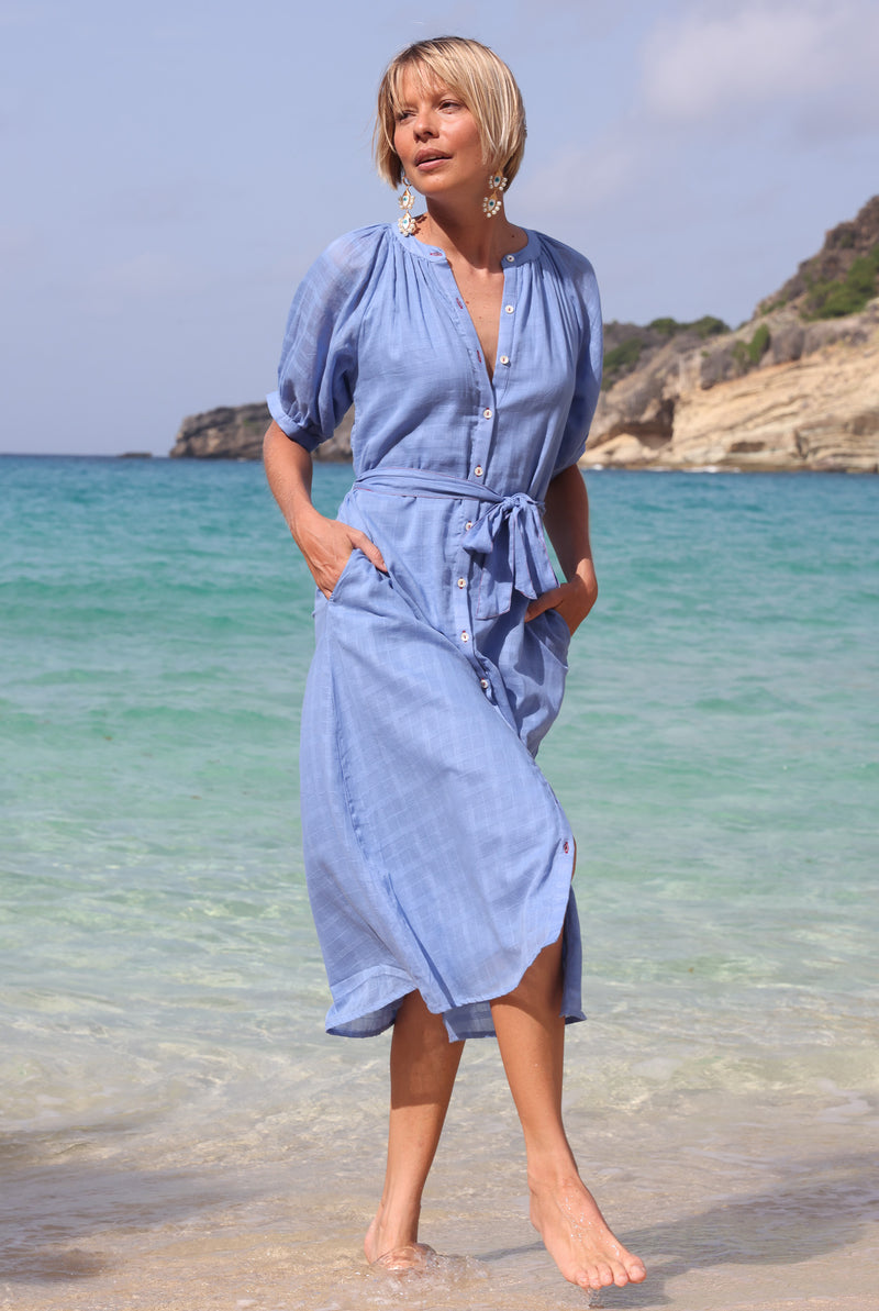 Maia Dress Provence Blue