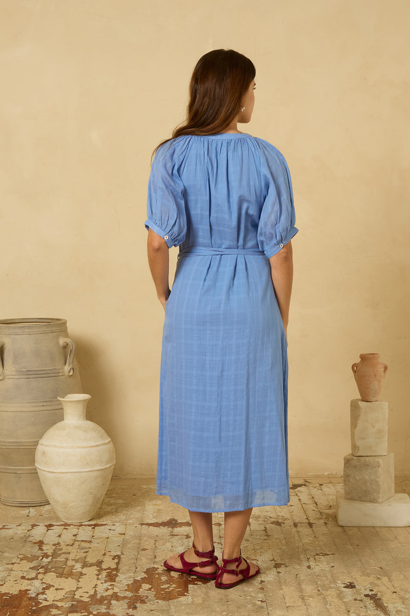 Maia Dress in Provence Blue
