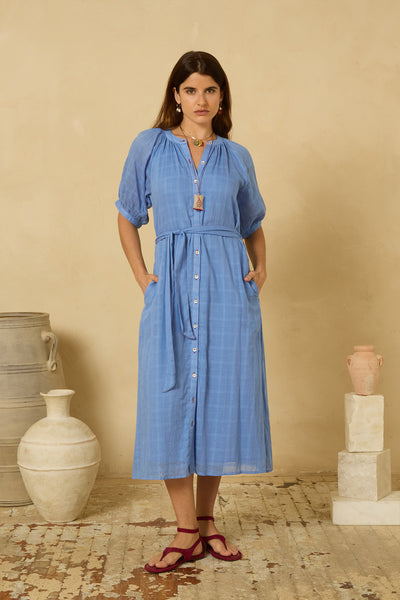 Maia Dress in Provence Blue – Buggy NYC