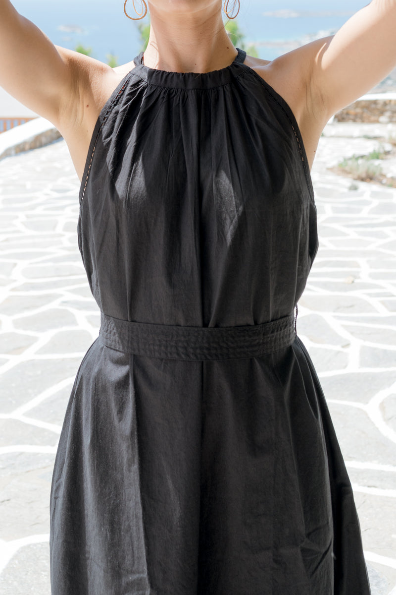 Ariadne Halter Dress Black