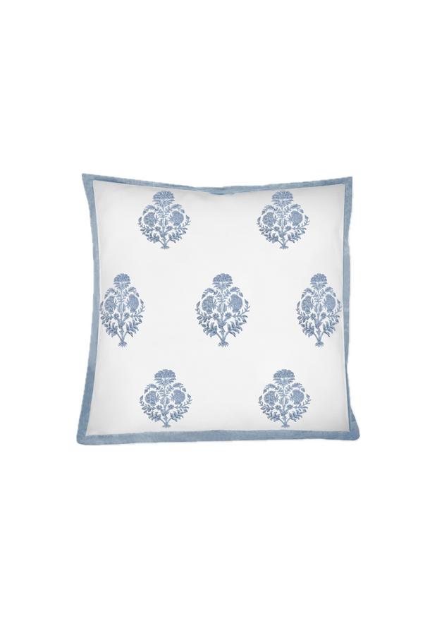 Náni Euro Pillowcases in Bouquet Nantucket Grey, Set of 2 - Organic Cotton