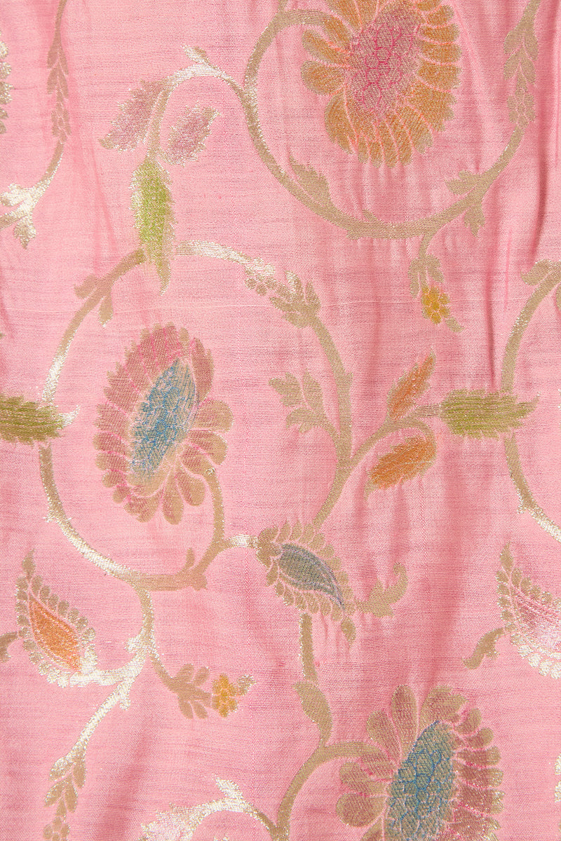 Soiree Feather Dress in Pink Varanasi