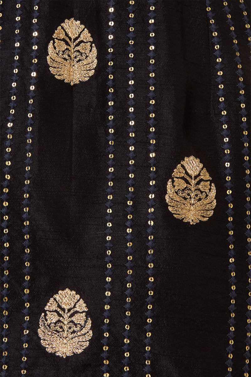 Soiree Feather Dress in Midnight Blue