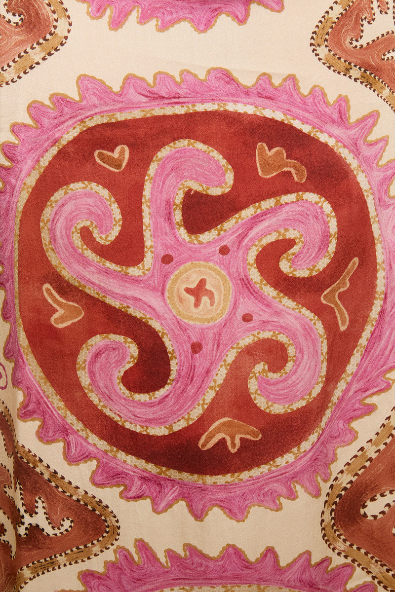 Starfish Halter Dress in Pink and Orange