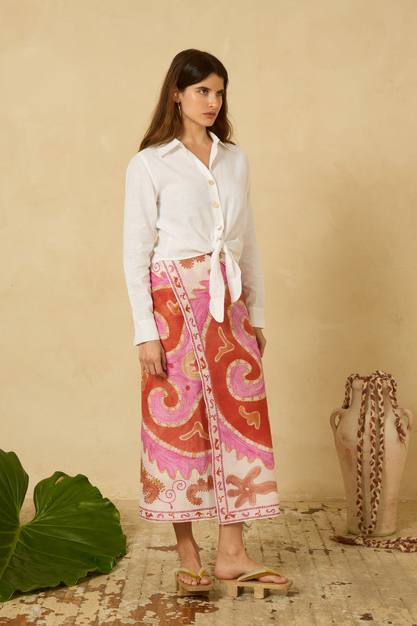 Starfish Pareo in Pink and Orange