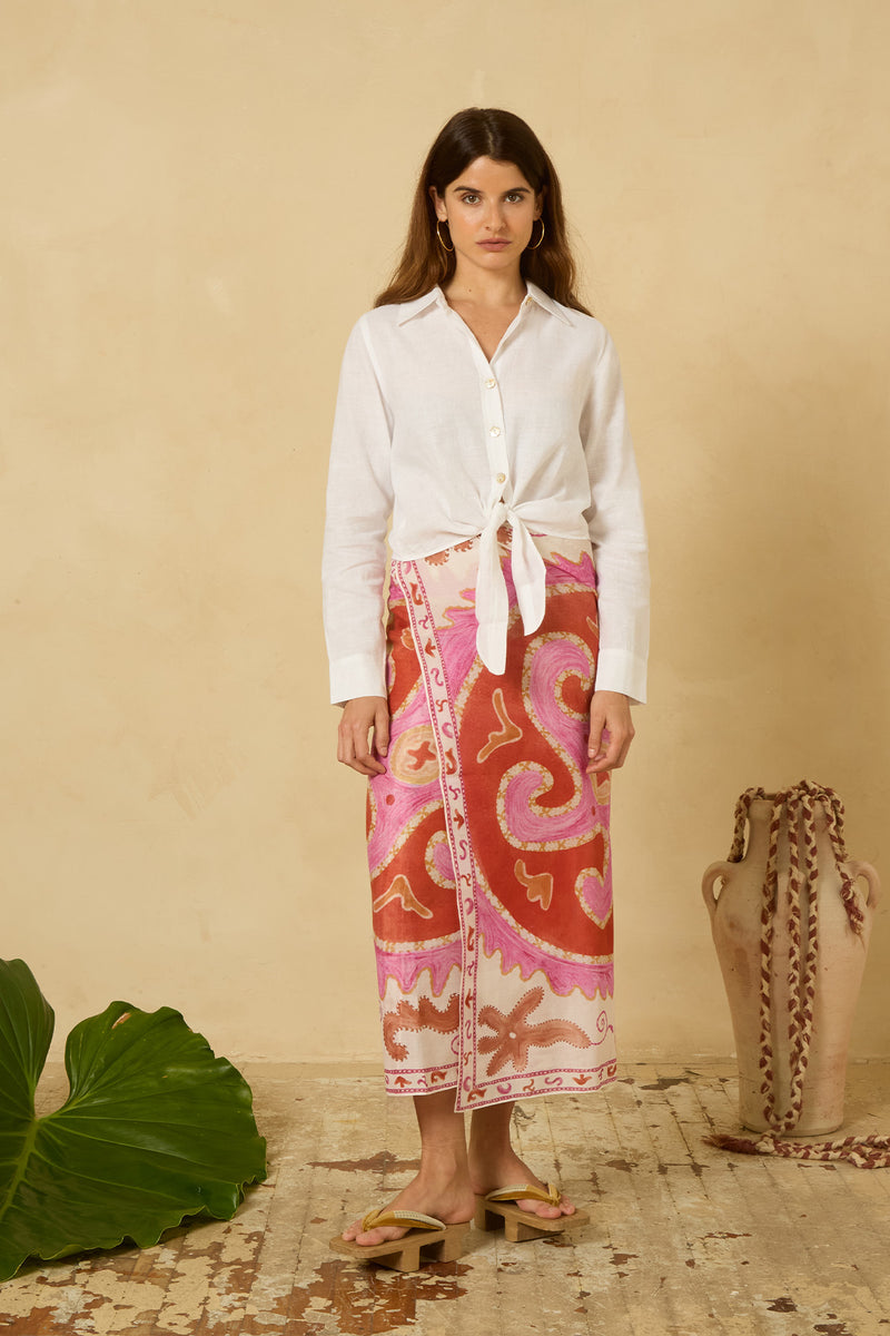 Starfish Pareo in Pink and Orange