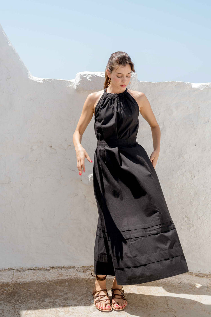 Ariadne Halter Dress Black
