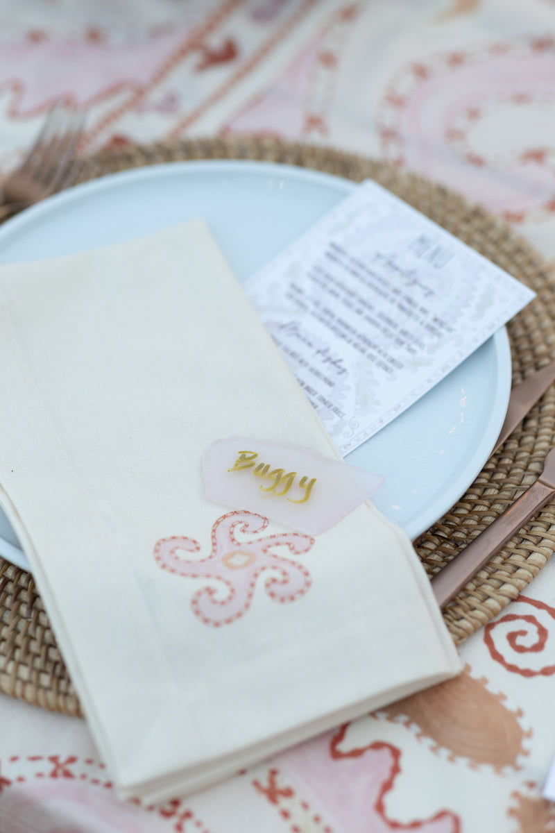 Starfish Napkins Salt Rose Sand, Set of 4