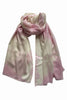 Evil Eye Hand Dyed Pashmina - Light Pink on Ivory Base