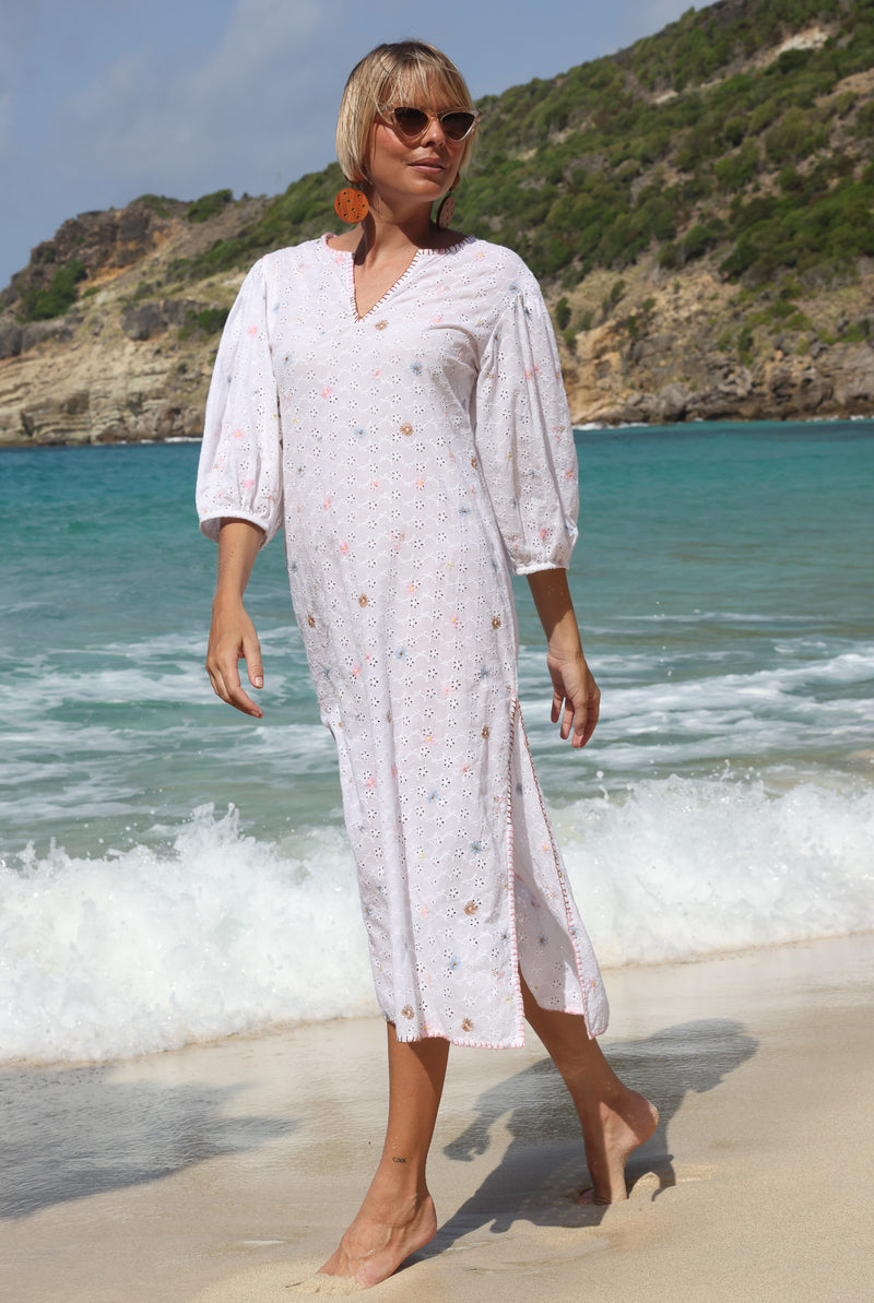 Clio Kaftan Broderie Anglaise