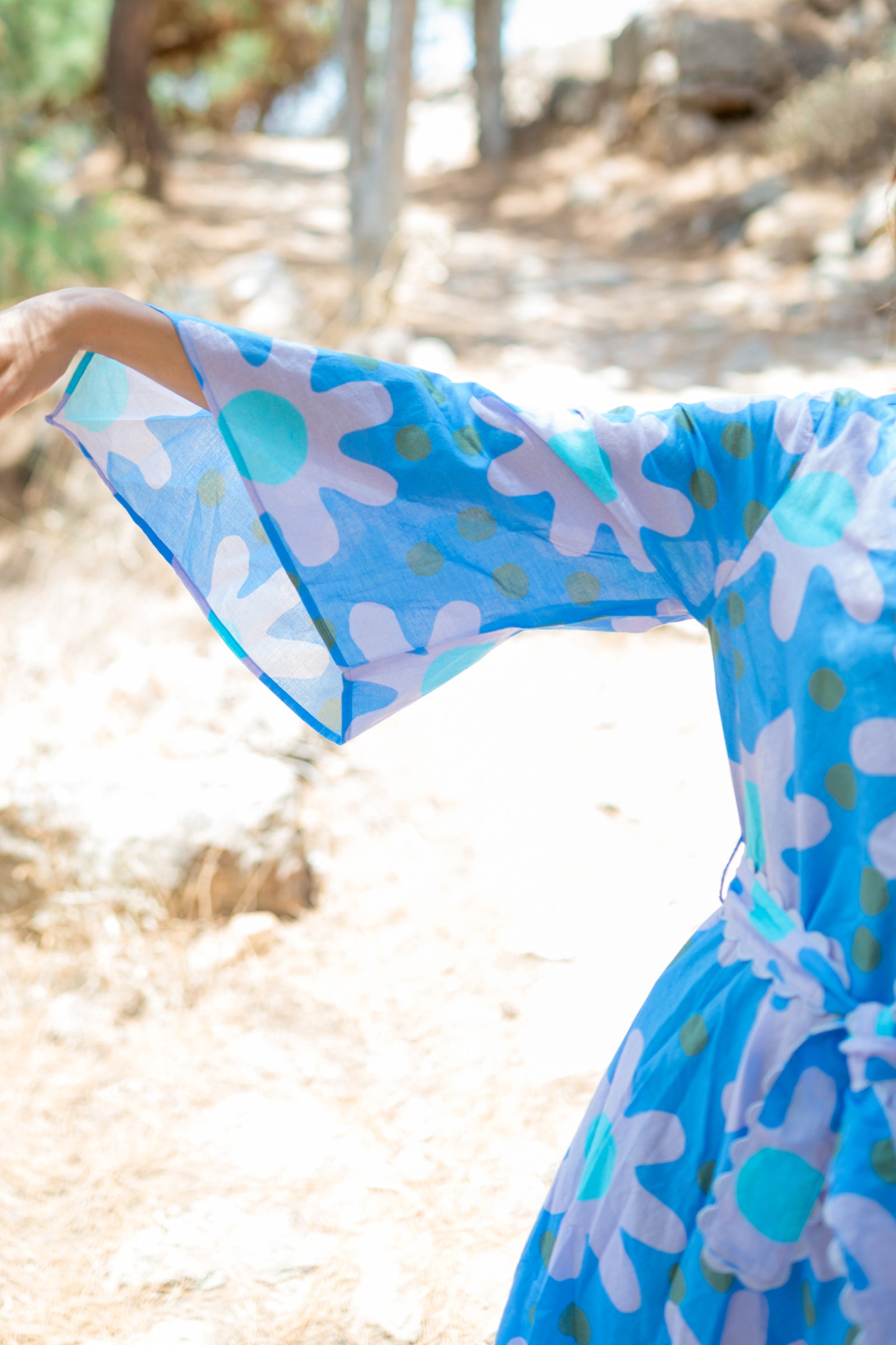 abbi's blue dress Abby Dress Flower Power Blue Buggy NYC