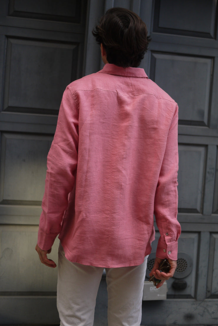 Men's Linen Shirt Nantucket Red