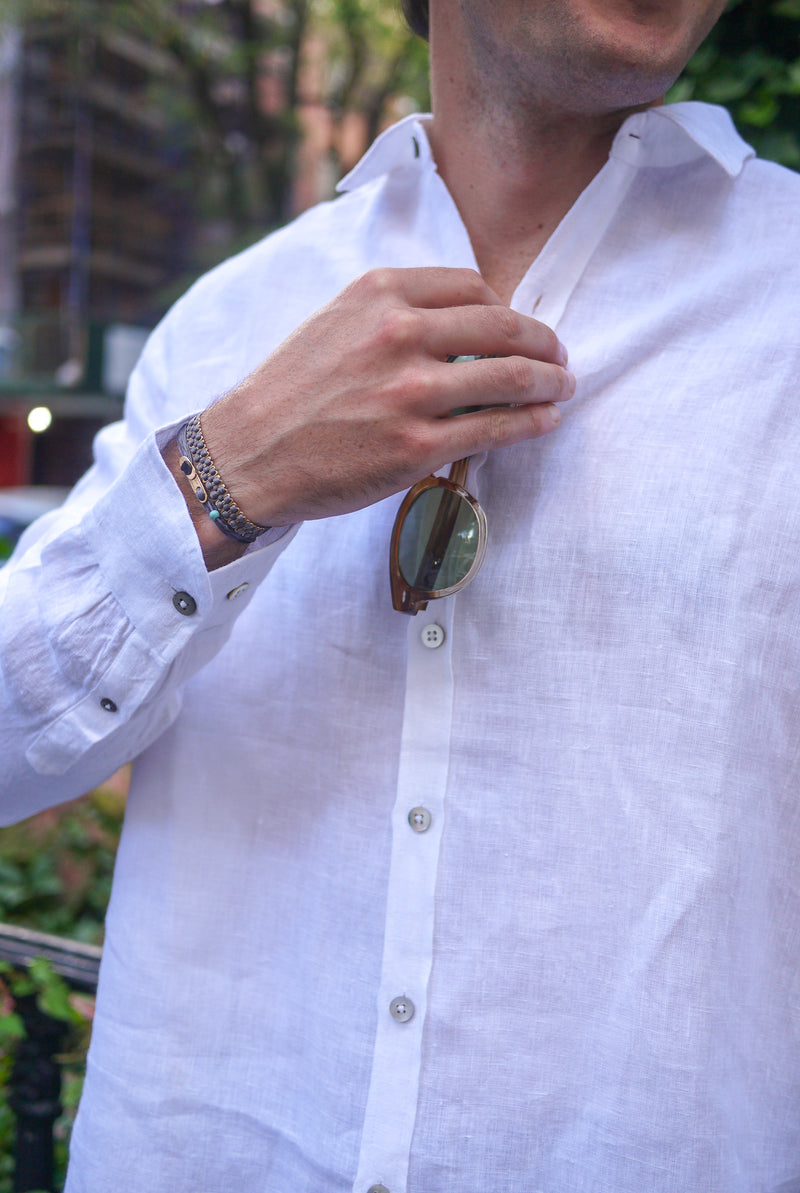 Men's Linen Shirt White