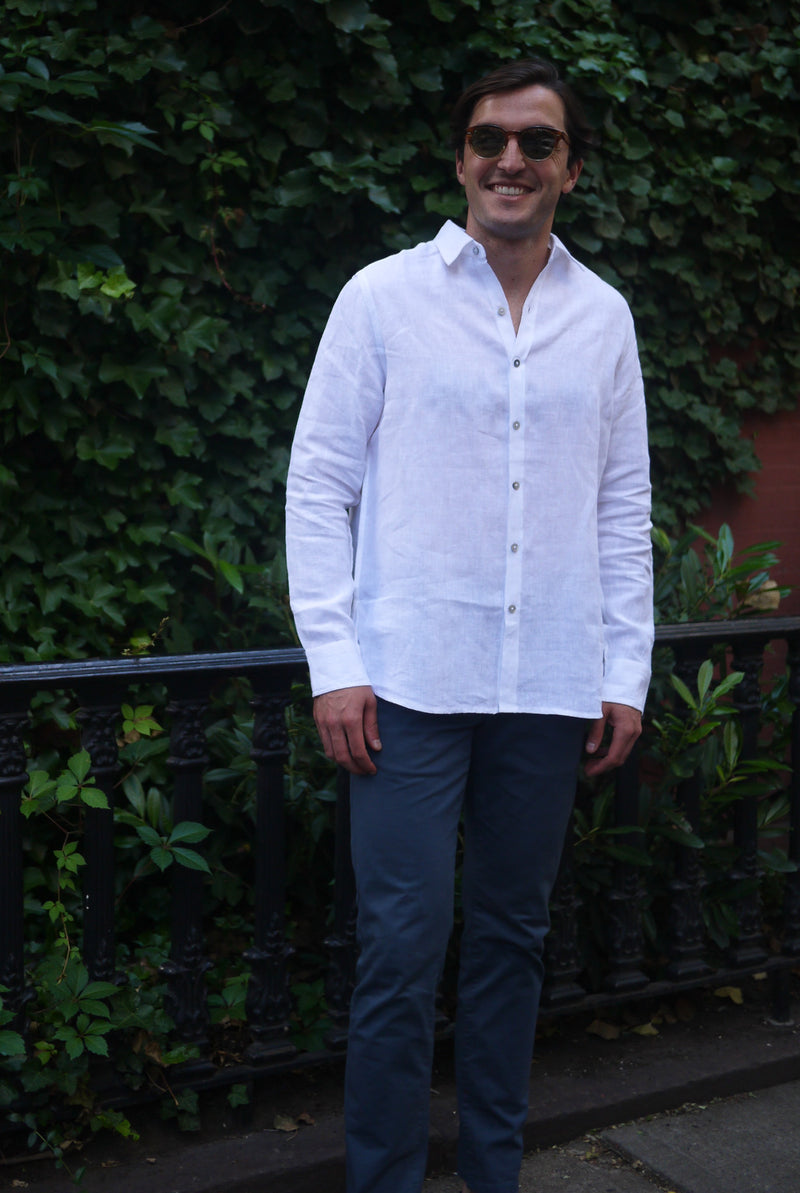 Men's Linen Shirt White