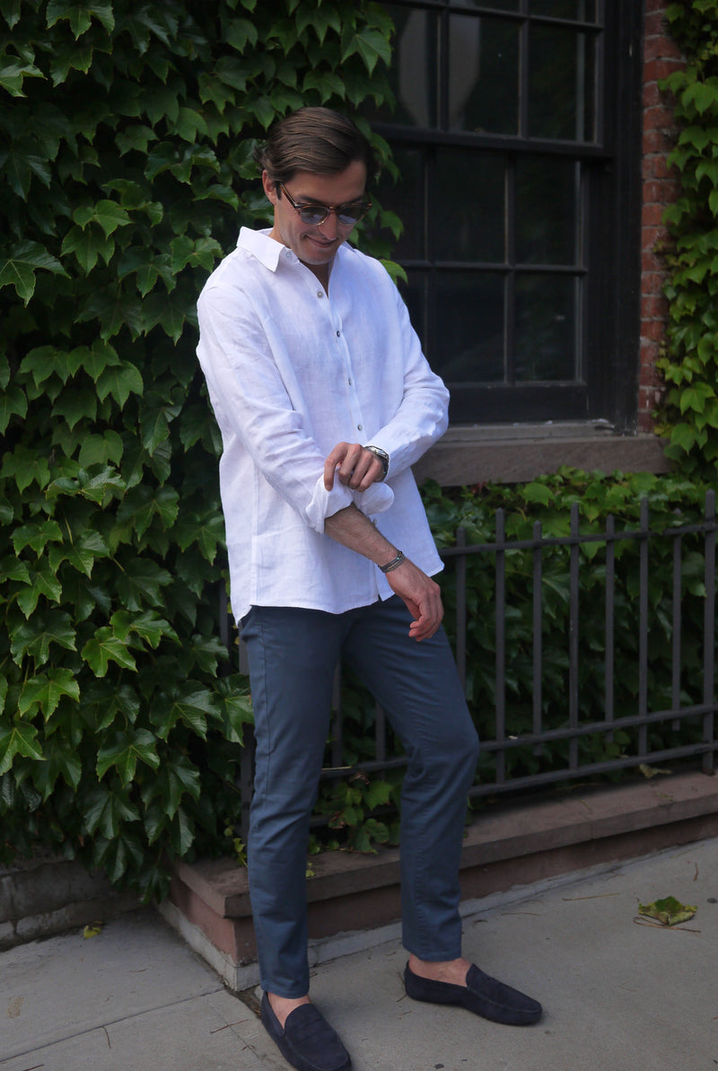 Men's Linen Shirt White