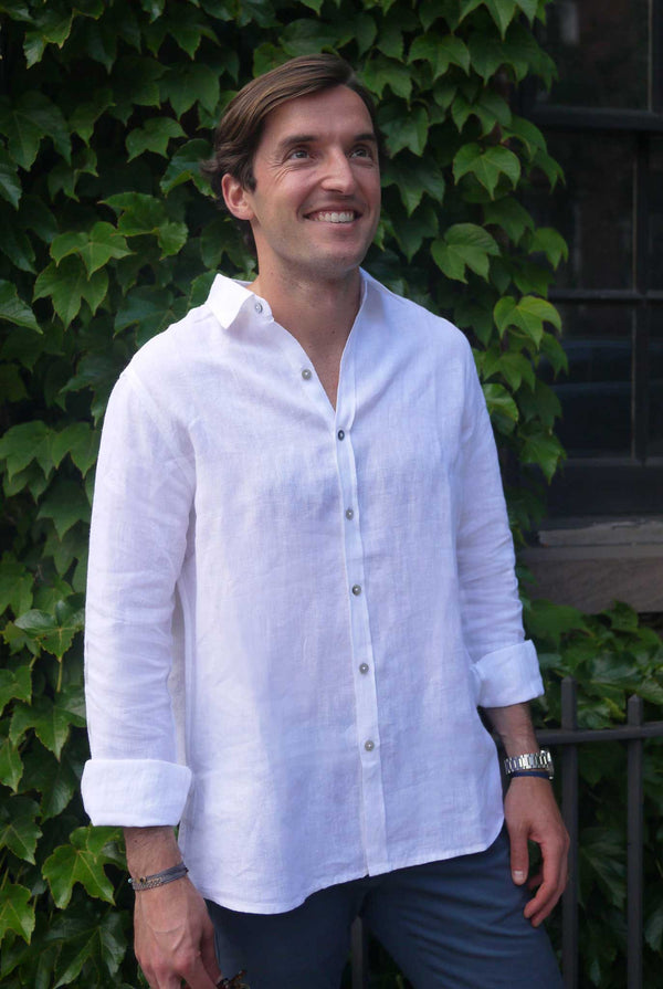 Men's Linen Shirt White