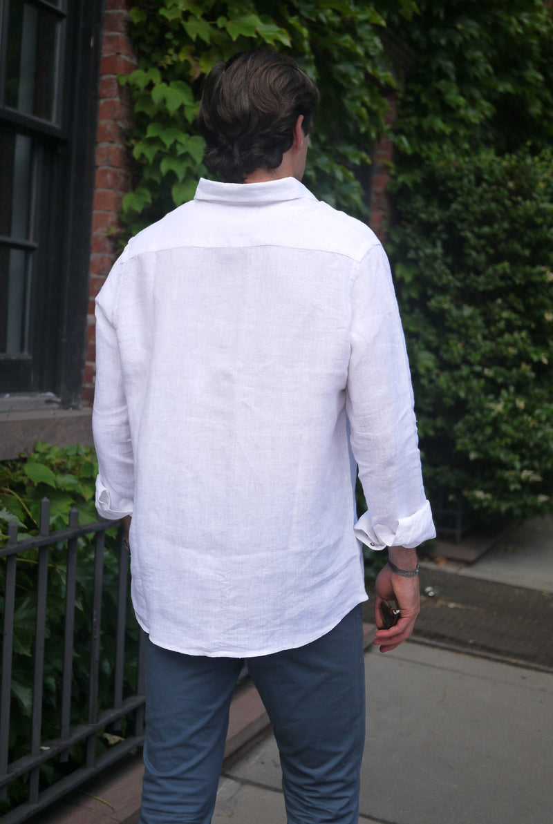 Men's Linen Shirt White