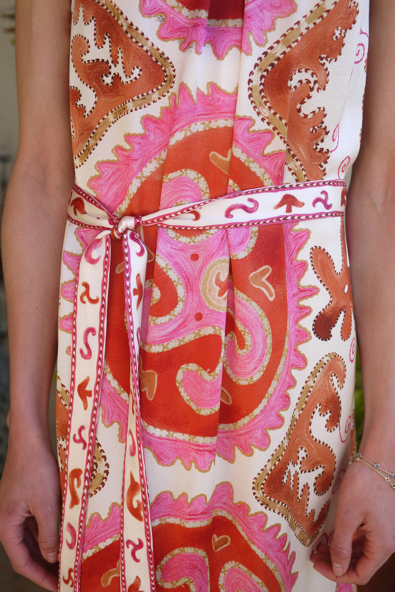 Starfish Halter Dress - Pink & Orange
