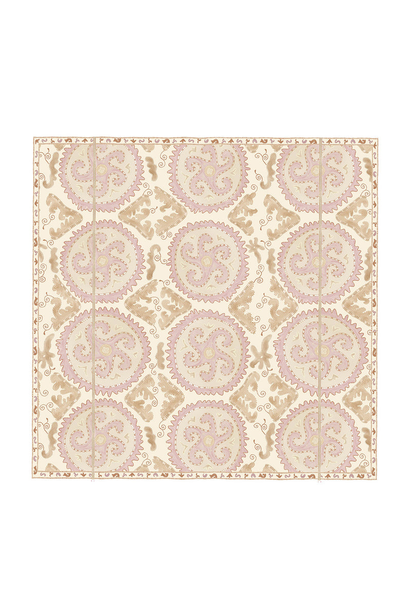 Starfish Tablecloth in Salt Rose Sand