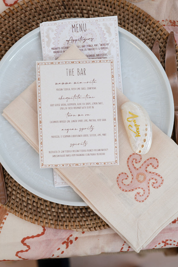 Starfish Napkins Salt Rose Sand, Set of 4