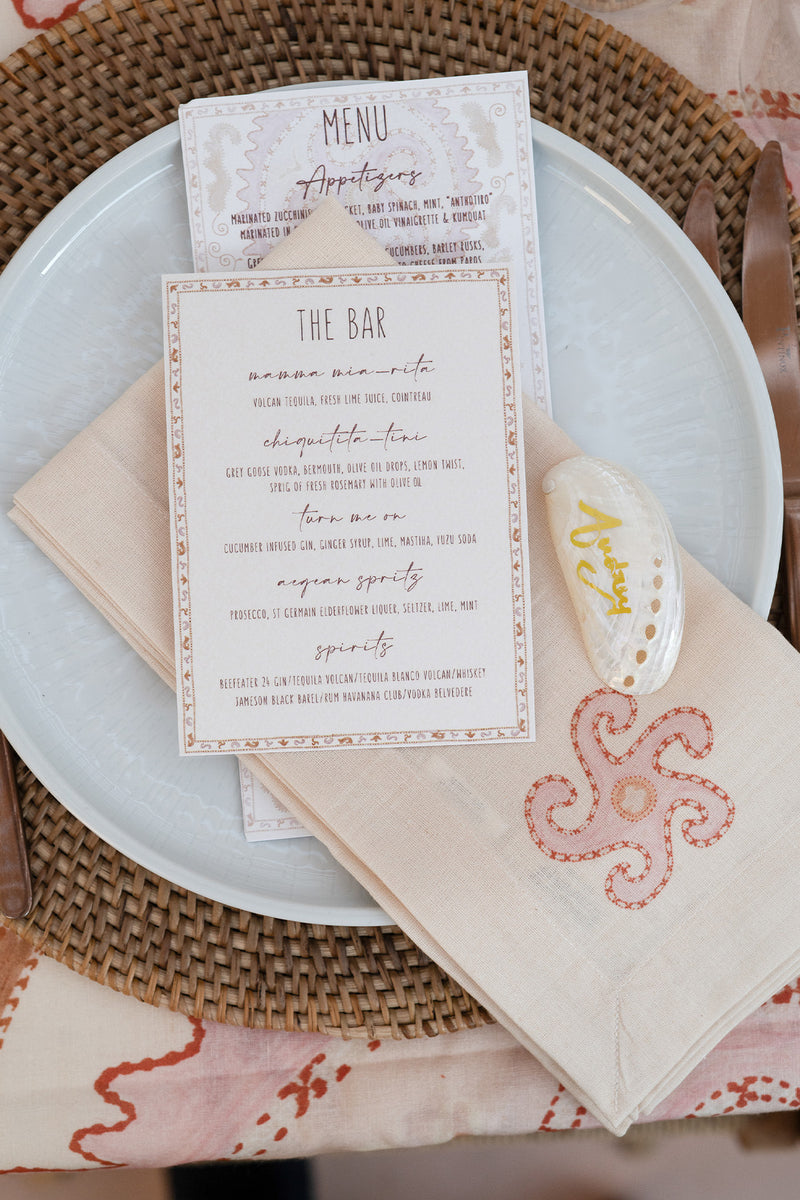 Starfish Napkins Salt Rose Sand, Set of 4