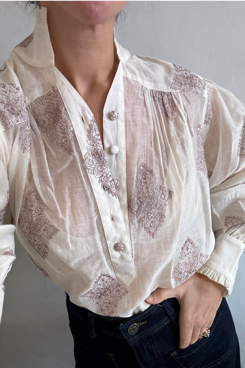 Zoe Blouse - Paisley Silk Cotton