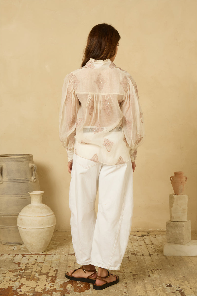 Zoe Blouse in Paisley Silk Cotton