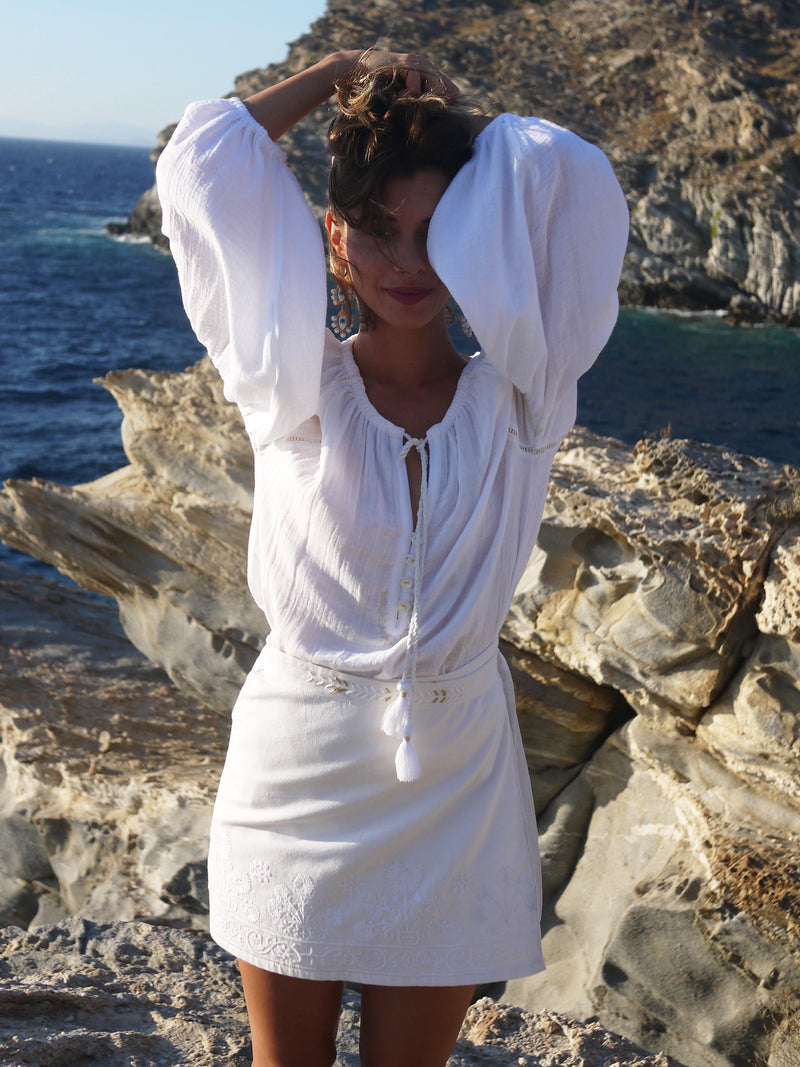 Naxos Blouse - White