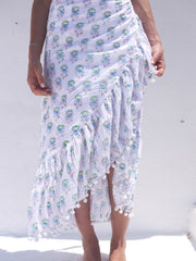 Katerina Long Ruffle Skirt in Jaipur Floral
