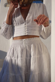 Sylvia Swiss Dot Skirt - White
