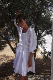 Sisi Dress in White & Gold