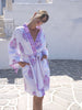 Kimono Robe in Floral - Lavenders