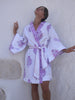 Kimono Robe in Floral - Lavenders